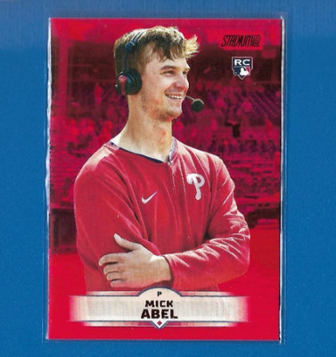 2025 Topps Stadium Club Mick Abel RC. Red Hobby Exclusive Parallel 