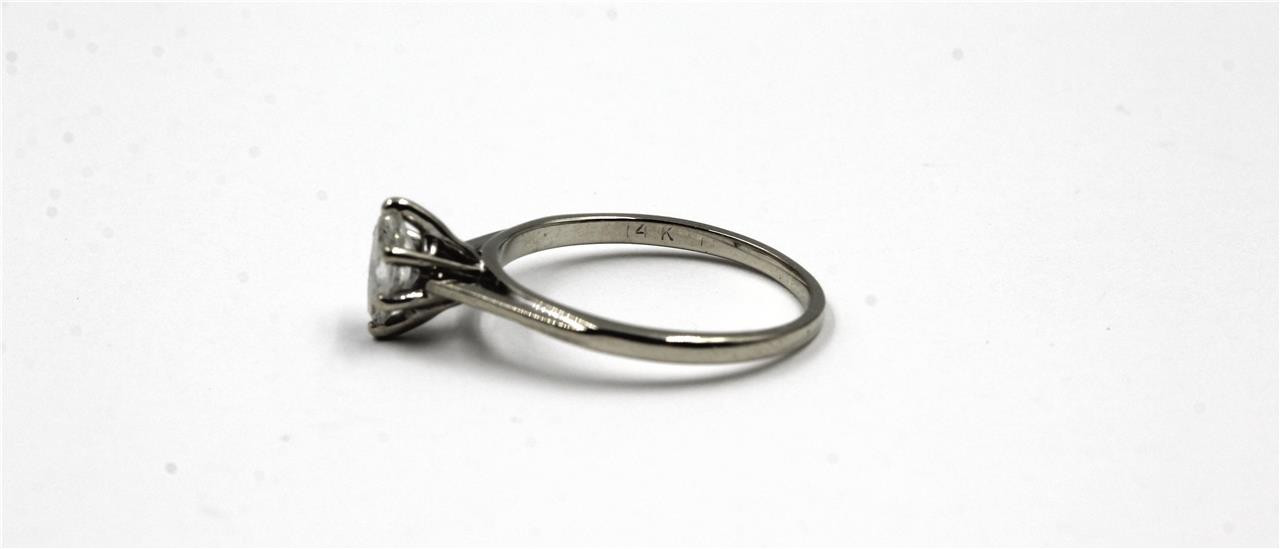 GORGEOUS AUTHENTIC 14K SOLID WHITE GOLD .35CT NAT… - image 7