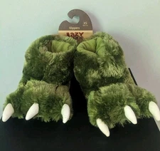 Lazy One Kids Unisex Dinosaur Paw Slippers Size M