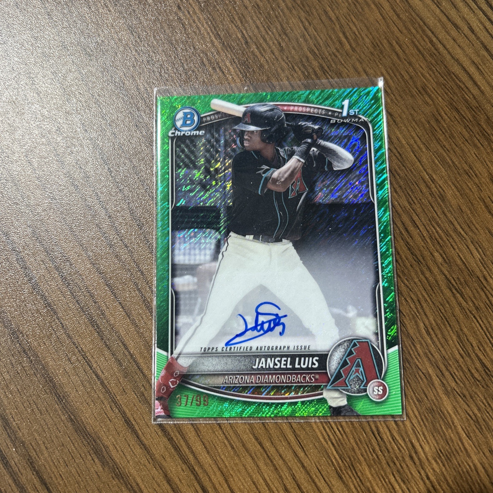 2025 Bowman - Chrome Prospect Autographs Jansel Luis #CPA-JLU Green Shimmer /99