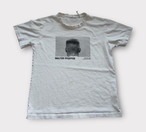 Helmut Lang T-Shirt Men’s Size Medium White Short Sleeve Walter Pfeiffer Art