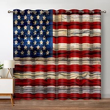 American Blackout Curtains United States 52"W x 84"L Pack of 2 Flag