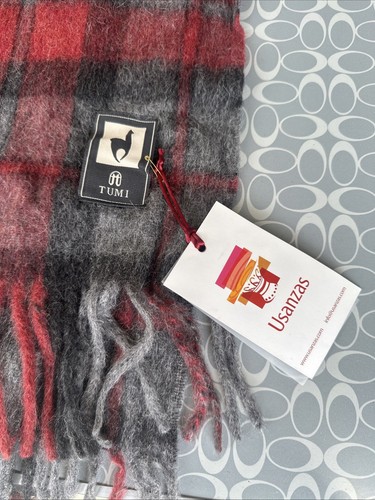 COPERTA PLAID LANA ALPACA TUMI 80”x 60” nuova con etichetta - Foto 2 di 7