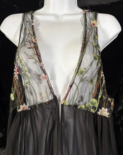 David & Young Duster Robe Cover Up Vest Womens Lace Witchy Fairy One Size OS - Picture 6 of 11