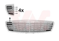KüHlergrill KüHlergitter Chrom Schwarz FüR Mercedes-Benz E-Klasse