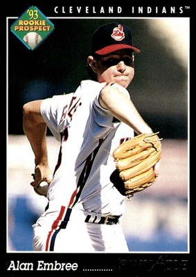 Alan Embree 1993 Pinnacle #593 Indians MLB READ FREE SHIPPING AutographDen