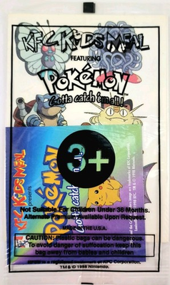 #ad Ultra Rare Vintage 1998 KFC Pokemon Promo Pack Of All 12 Tattoos Sealed Mint $149.95