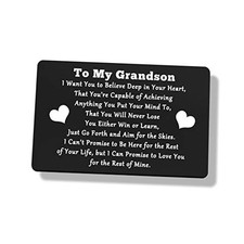 To My Grandson Gifts from Grandparents Grandson Gift Wallet To My Grandson Card