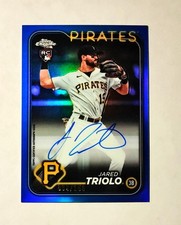 Jared Triolo 2024 Topps Chrome RC AUTO BLUE REFRACTOR 036/150 Pirates RA-JTR M6