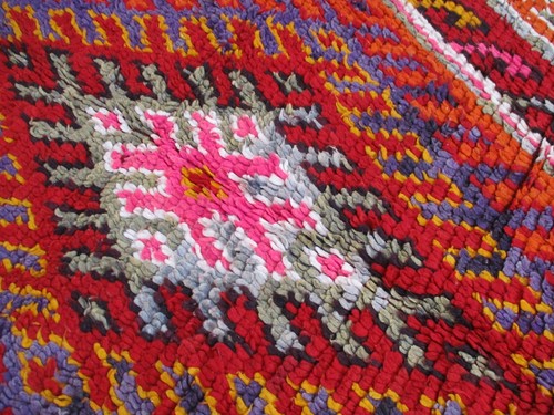 Vintage Moroccan Azilal Rug Handmade Red Carpet Berber Boujad Area Tribal Wool - Picture 4 of 24