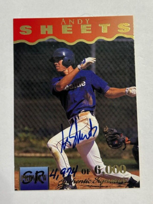 1995 Andy Sheets Auto Signature Rookies # 4974/6000 | eBay