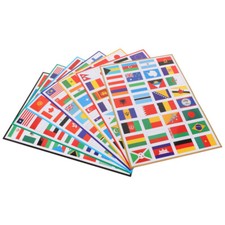 7 Sheets Scrapbooking Stickers Flag Stickers Flags Of The World Sticker