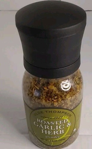 Olde Thompson Roasted Garlic and Herb Grinder, Salt and Spice Blend, 5.9 Oz