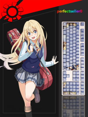 Your Lie in April Miyazono Kaori Keycap PBT Sublimation Cherry MX For Keyboards