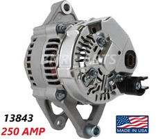 250 AMP 13843 Alternator Ram High Output HD Performance Made in USA