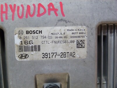 2016-2018 HYUNDAI TUCSON 1.6L ENGINE COMPUTER MODULE ECU ECM 39177