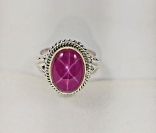 Star Ruby Ring  Stunning Natural Gemstone  925 Silver Jewelry  Unique Gift