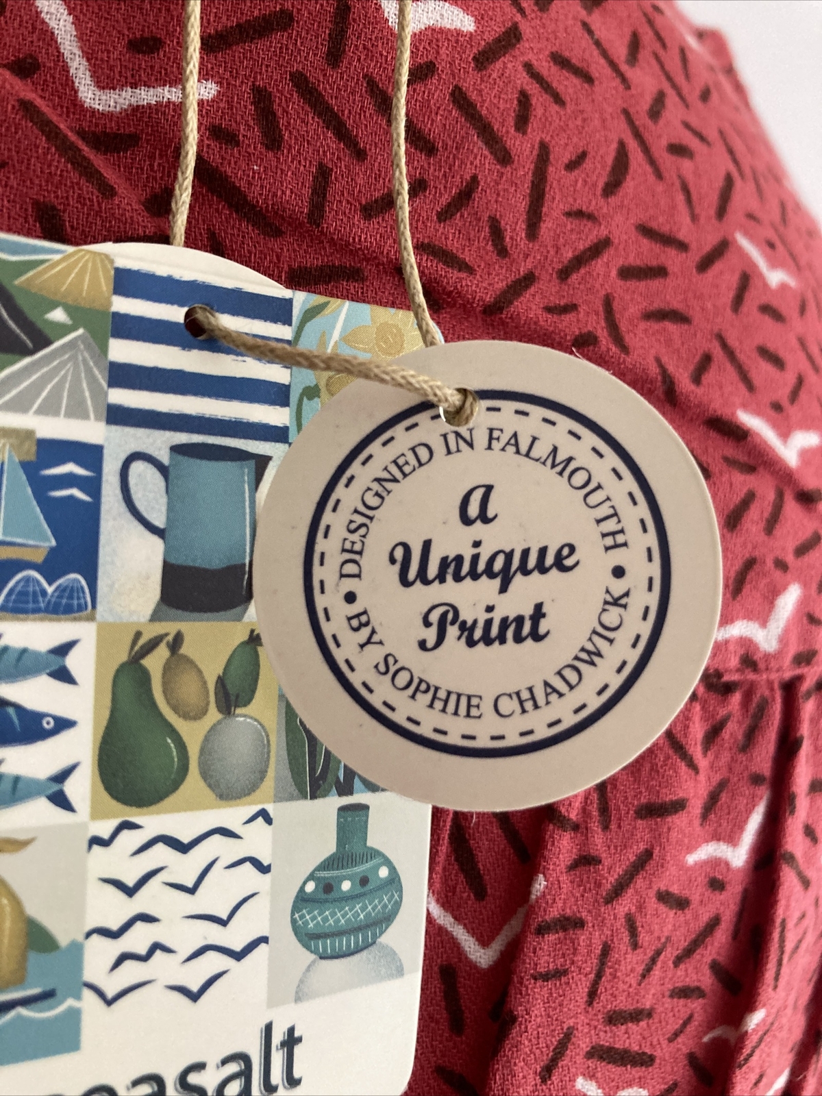 Seasalt "Mending Nets" Rust Cotton Smock Top by Sophie Chadwick Size 10 UK, BNWT 7