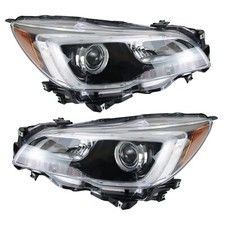 1pair Left Right Headlight Assembly For 15-17 Subaru Legacyoutback Headlamps