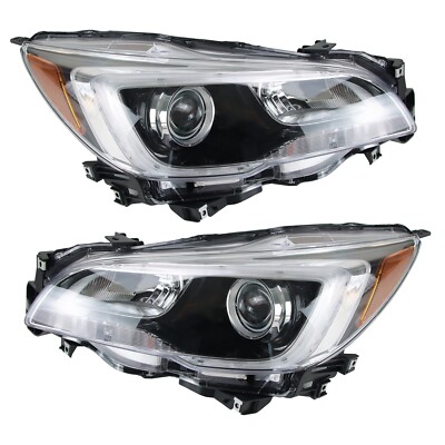 1*Pair Left Right Headlight Assembly for 15-17 Subaru Legacy/Outback Headlamps
