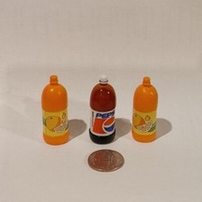 Vintage Barbie Food TYCO Kitchen Littles 2 Liter Bottle Pepsi Orange Soda Mart