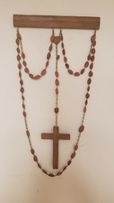 Handmade Wall Hanging Rosary Plum Stones