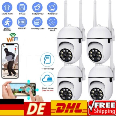  2PCS 360° HD FUNK WLAN WIFI IP NETZWERK CAMERA   AUßEN ÜBERWACHUNGSKAMERA