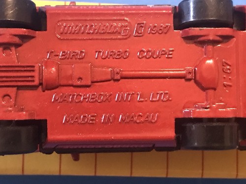 NEW IN BOX 1989 MATCHBOX SUPERFAST MB 59 RED T-BIRD TURBO COUPE - 第 6/11 張圖片