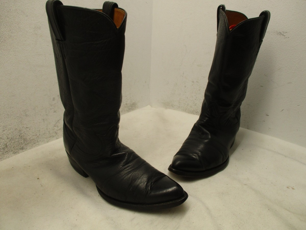 靴 vintage TONY LAMA western boots 8 black Vintage Men's Tony Lama Exotic Skin Cowboy Western Boot