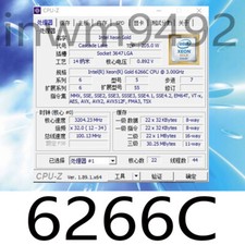 Intel Xeon Gold 6266c 22-Core 3.0ghz 30.25mb 205w lga-3647 CPU processor