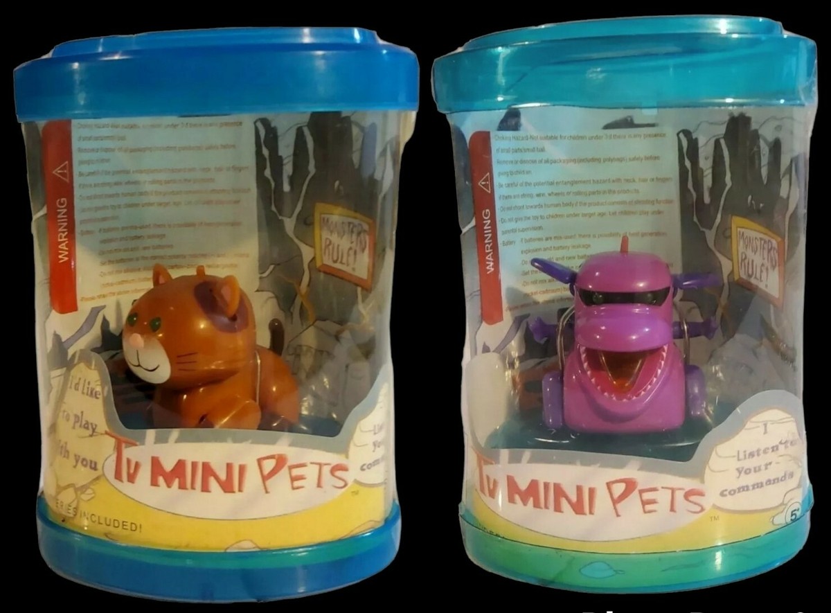 🐲 NEW 2002 Tomy Micropets Voice Activated Toy - COCO & SUMO Cat