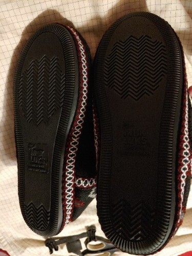 Muk Luks Womens Slippers Size L 9-10 Black Knit House Shoes-Boot -Fast Shipping - Picture 7 of 7
