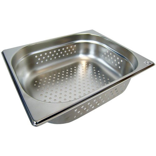 GN 1/2 Gastronormbehälter GN-Behälter Edelstahl 6,5 Liter Tiefe 100mm GELOCHT - Bild 2 von 3