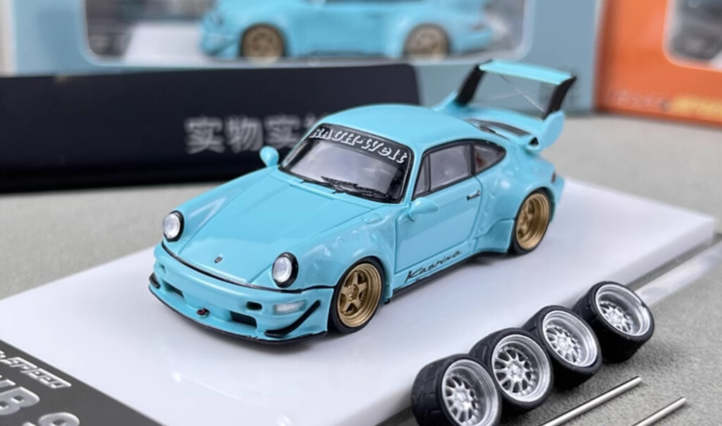 FS 1:64 Fast Speed Blue RWB 964 Racing Sports Model Diecast