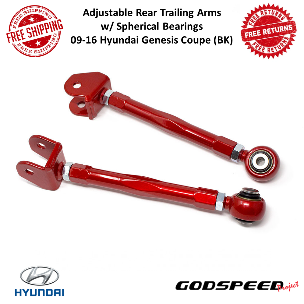 Godspeed Adj. Rear Trailing Arms w/ Spherical Bearings Fits 09-16 ...