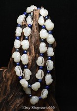 Old Dynasty Natural Hetian Jade Dragon Pixiu Brave Troops Beast Amulet Necklace