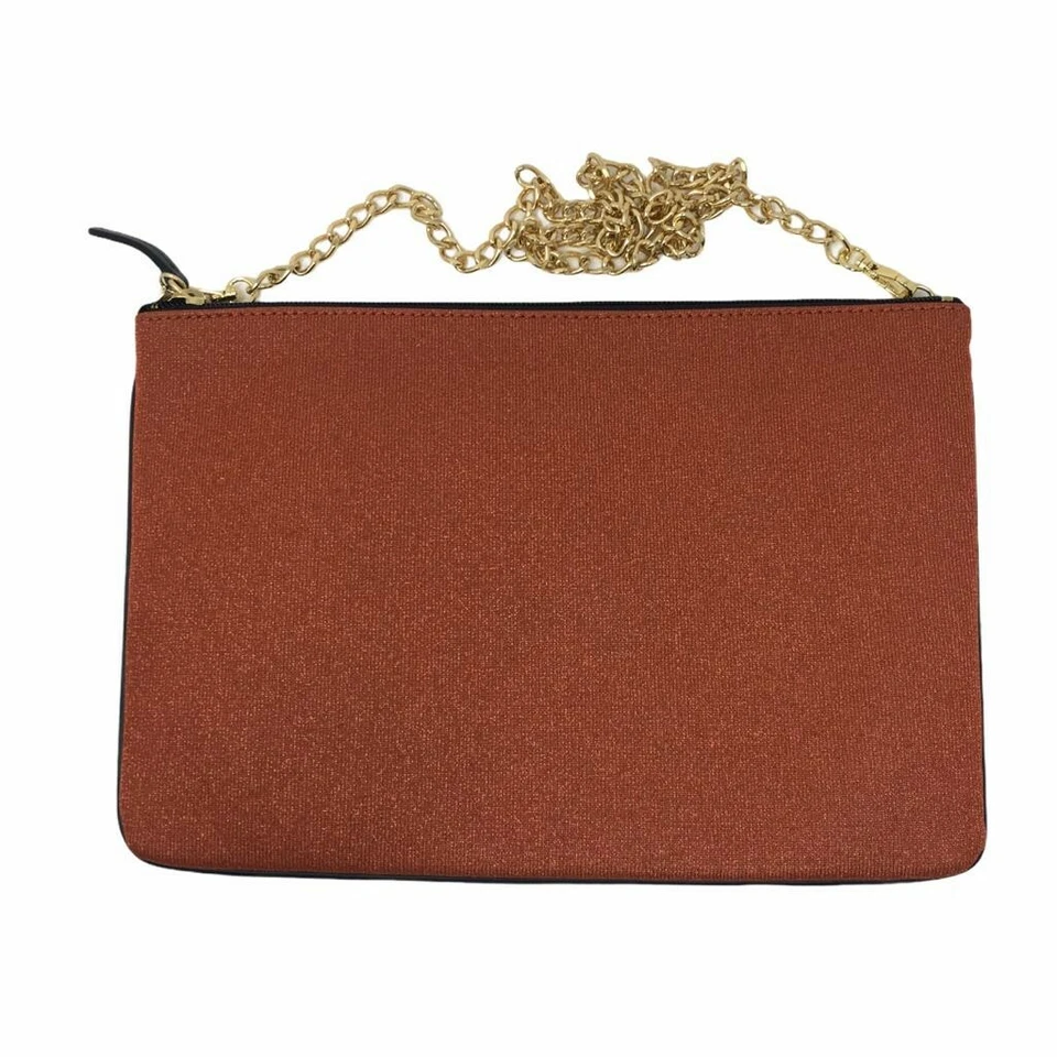 M MISSONI  Zip UP Pouch Clutch Bag with Detachable Chain Strap - Rust - £175 - Image 2 of 4