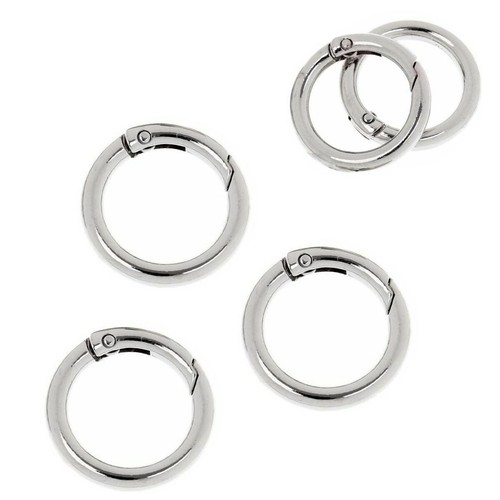 large & small ROUND CARABINER CLIPS Clip Key Ring SNAP HOOK Buckle Handbag Bag - Picture 5 of 5