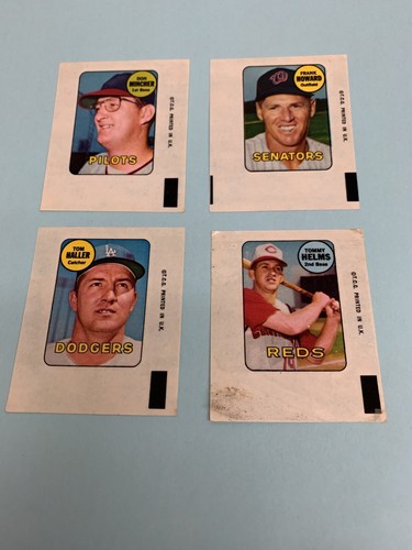 VINTAGE BASEBALL CARDS - STICKERS 1969 TOPPS LOT OF 4