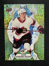 21-22 UD ICE Hockey Rookie Green Parallel 140 Jacob Bernard-Docker