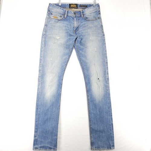Superdry Jeans Corporal schmal Kupfer schwarz Denim 32x34 blau distressed