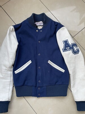 Varsity Jacket Navy American College | eBay