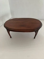 Vintage Concord Miniatures Dollhouse 1"-1’ Scale Oval Dining Room Table # 1134