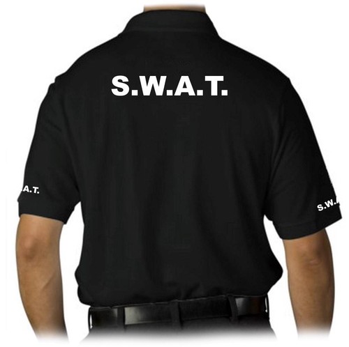 STAMPA UOMO NUOVA CON ETICHETTE S.W.A.T. POLO POLICE UNIFORME DIVERTENTE HALLOWEEN MMA COLLETTO - Foto 3 di 14