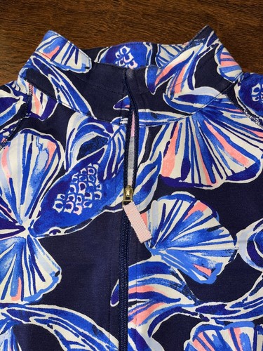 Lilly Pulitzer Girl XL 12-14 In Reel Life MINI SKIPPER POPOVER DRESS Half Zip - Picture 2 of 6
