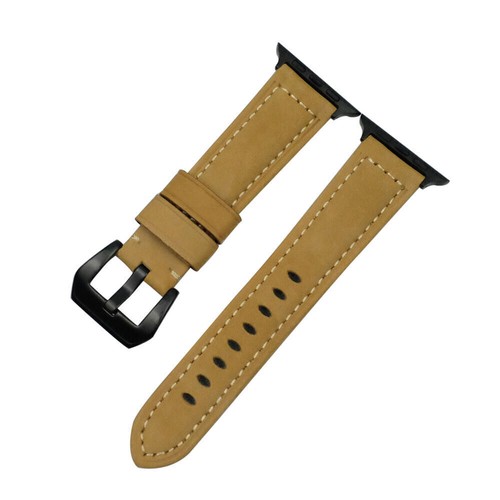 Cinturino da polso vintage in vera pelle per Apple Watch serie 9/8/7/6/5/4/3 SE - Foto 2 di 28