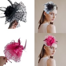 Elegant Fascinator Headband Pillbox Hat for Women Cocktail Tea Party Headwear