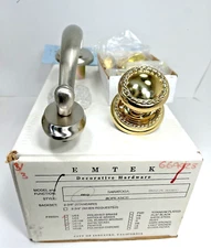 Emtek 4410 Saratoga Tubular Handleset Single Cylinder Deadbolt W Rope Knob NOS