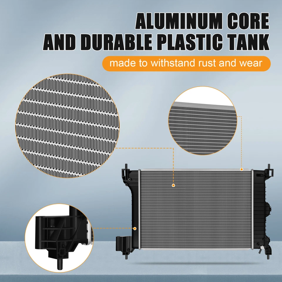 Conjunto de radiador de aluminio RAD13247 para Chevrolet Sonic 2012-2018 1,4 L 1,6 L 1,8 L Foto 4 de 4