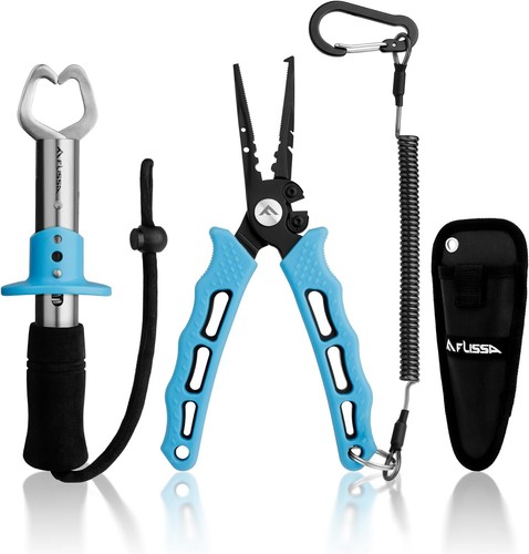 FLISSA Fishing Tool Kit Lip Gripper/Line Scissor/Fish Fillet/Plier/Hook Removers - 第 16/17 張圖片